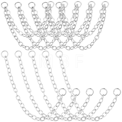 10Pcs 2 Styles Stainless Steel Cartilage Earrings with Dangle Chains AJEW-BBC0001-14-1