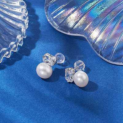 Natural Pearl Ear Studs EJEW-P286-02P-1