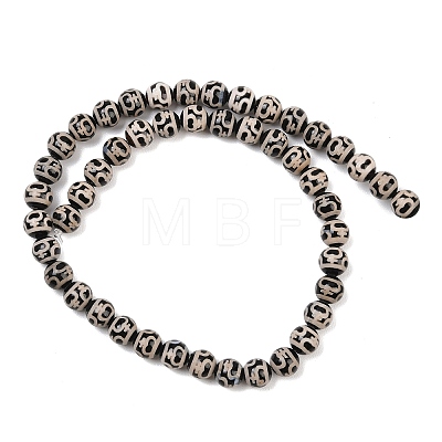 Tibetan Style dZi Beads Strands G-G328-A01-8mm-1