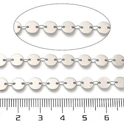 304 Stainless Steel Flat Sequin Chains CHS-A016-61P-A-1