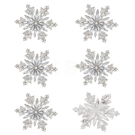 Christmas Alloy Rhinestone Lapel Pins JEWB-WH0028-135-1