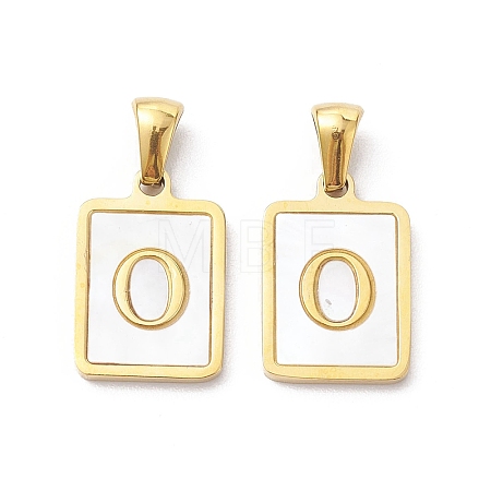 Ion Plating(IP) 304 Stainless Steel Pave Shell Pendants STAS-G327-01G-O-1