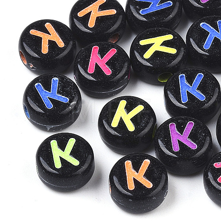 Opaque Black Acrylic Beads MACR-N008-17K-1