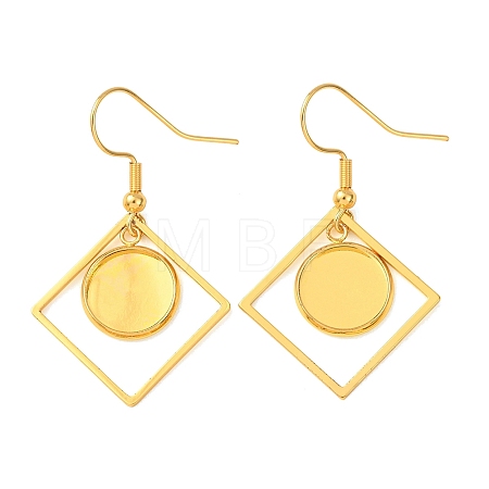 304 Stainless Steel Earring Cabochon Settings STAS-D267-01B-G-1