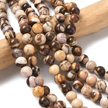 Natural Australian Agate Round Bead Strands G-M272-02-8mm-1