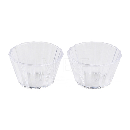 Mini Plastic Simulated Egg Tart Cup DJEW-C005-02A-1