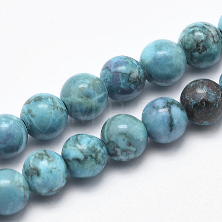 Natural Marble Beads Strands X-G-K211-6mm-E-1