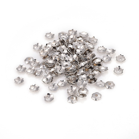 6-Petal Iron Bead Caps IFIN-F152-02P-1