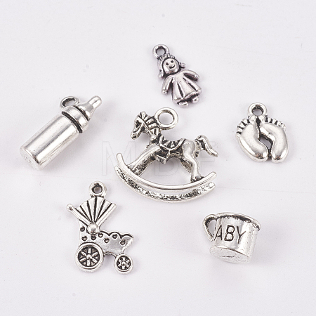 Tibetan Style Alloy Pendants TIBEP-X0185-33AS-1