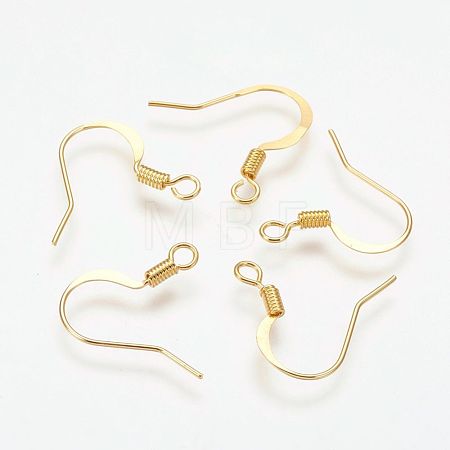 Brass French Earring Hooks X-KK-Q366-G-NF-1