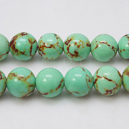 Synthetic Turquoise Beads Strands TURQ-H038-8mm-XXS10-1
