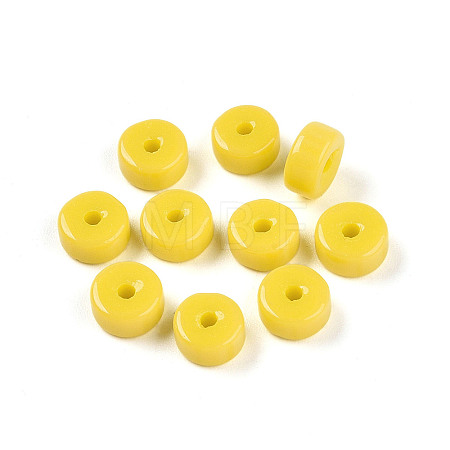 Opaque Solid Color Glass Beads X1-GLAA-N007-6x3mm-A09-1