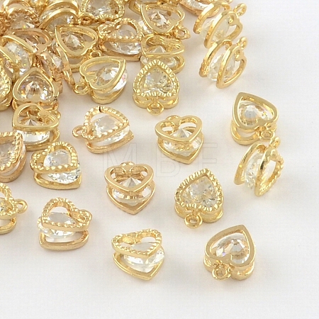 Heart Alloy Charms X-ZIRC-R007-043A-03-1