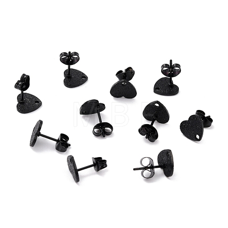 304 Stainless Steel Stud Earring Findings Ion Plating(IP) STAS-I183-02A-EB-1