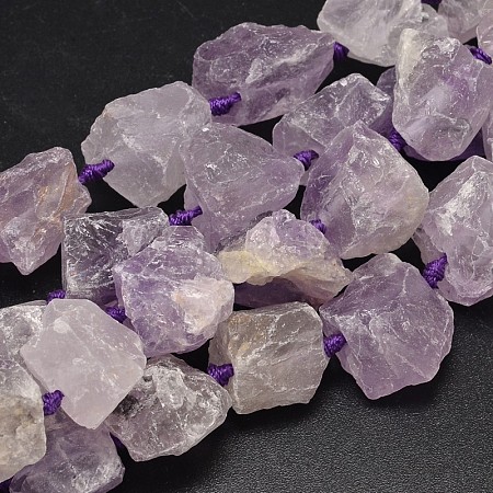 Nuggets Natural Amethyst Bead Strands G-F289-34A-1