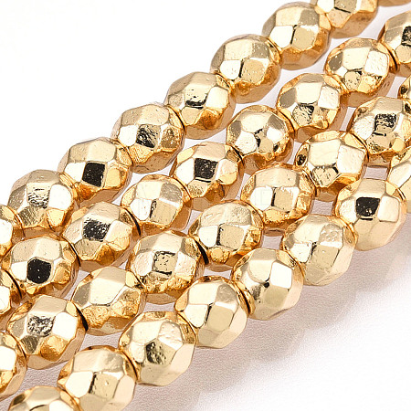 Electroplate Non-magnetic Synthetic Hematite Bead Strands G-Q465-16KC-1