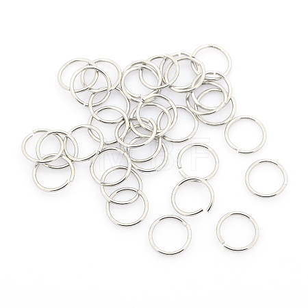 Tarnish Resistant 304 Stainless Steel Open Jump Rings STAS-J013-9x0.9mm-01-1