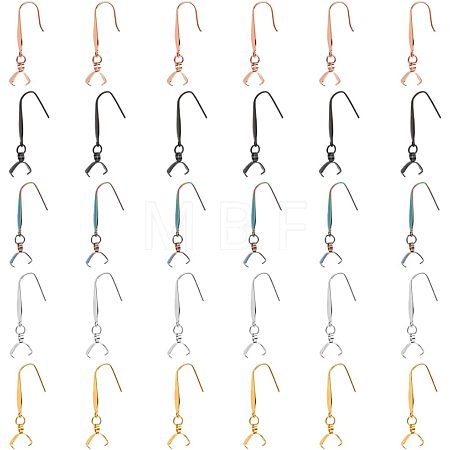 30Pcs 5 Colors 316 Stainless Steel Earring Hooks STAS-FH0001-62-1