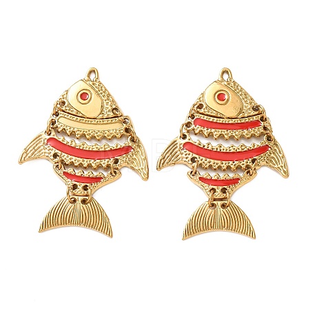 304 Stainless Steel Enamel Big Pendants STAS-Z193-09G-03-1