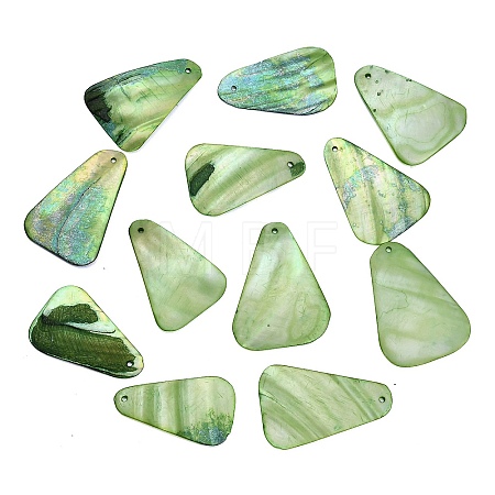 Dyed Natural Shell Pendants SHEL-C010-13C-1