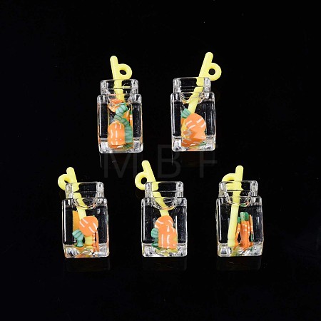 Imitation Drink Resin Pendants X-CRES-S359-32M-1
