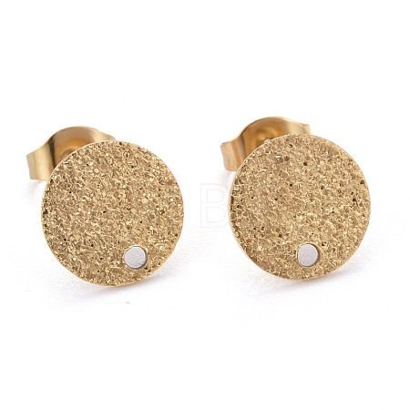 Ion Plating(IP) 304 Stainless Steel Stud Earring Findings STAS-Z021-B-01G-1