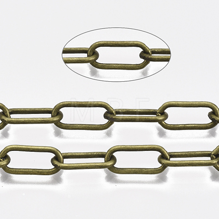 Unwelded Iron Paperclip Chains CH-S125-09A-AB-1