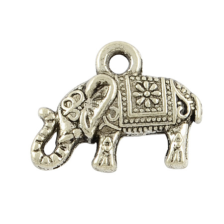 Tibetan Style Alloy Elephant Pendants LS-TIBEP-23670-AS-FF-1