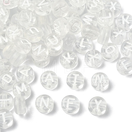 150Pcs Transparent Acrylic Beads TACR-YW0002-32B-1
