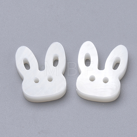 Bunny Natural Freshwater Shell Beads X-SHEL-T007-18-1
