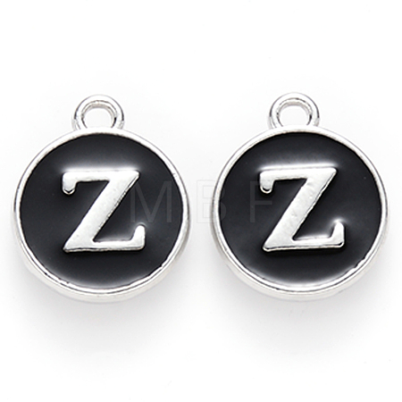 Platinum Plated Alloy Charms X-ENAM-S118-02Z-P-1