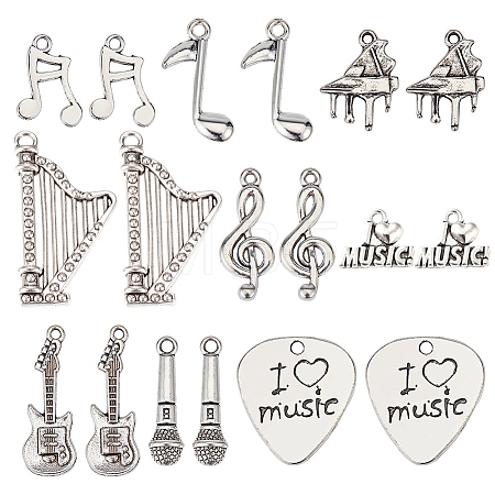 72Pcs 9 Style Tibetan Style Alloy Pendants FIND-SC0003-71-1