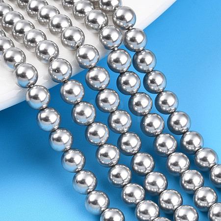 Baking Paint Pearlized Glass Pearl Bead Strands HY-N002-5mm-A03-1