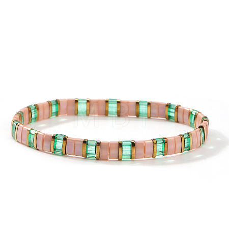 Glass Seed Bead Stretch Bracelets for Women GJ3337-3-1