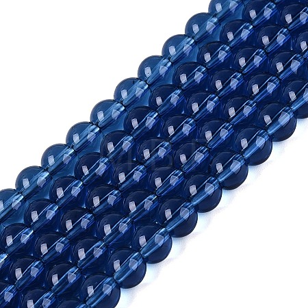 Transparent Glass Beads Strands GLAA-T032-T6mm-28-1