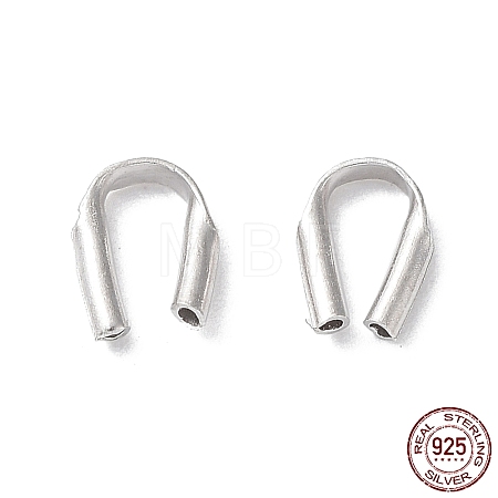 Rhodium Plated 925 Sterling Silver Wire Guardians STER-P050-01P-1