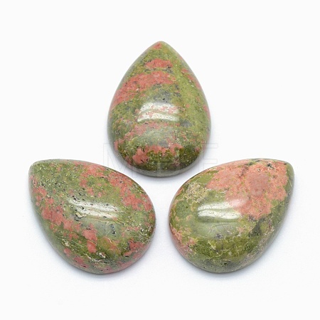 Natural Unakite Cabochons X-G-E491-B-03-1