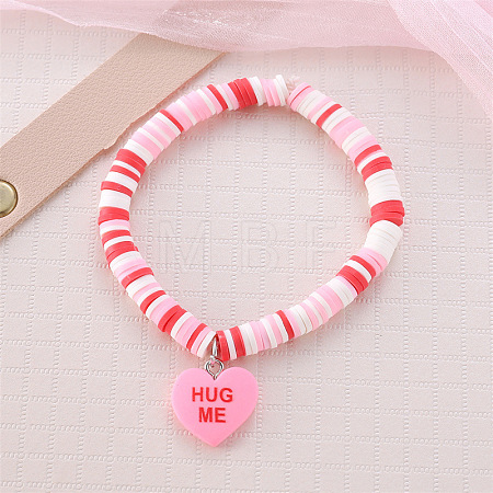 Valentine's Day Zinc Alloy Enamel Charm Bracelets FS-WG4D636-10-1