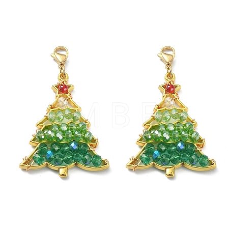 Christmas Theme Alloy Big Pendant Decoration HJEW-JM01060-1