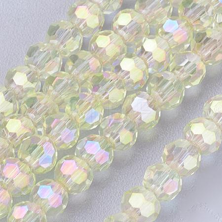 Electroplate Glass Beads Strands EGLA-D021-70-1