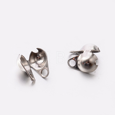 Tarnish Resistant 201 Stainless Steel Bead Tips X-STAS-E077-17-1
