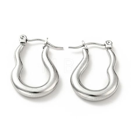 Non-Tarnish 304 Stainless Steel Twist Oval Hoop Earrings for Women EJEW-G293-07P-1