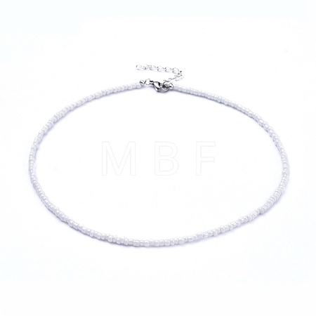 Glass Seed Beaded Necklaces NJEW-JN02811-01-1