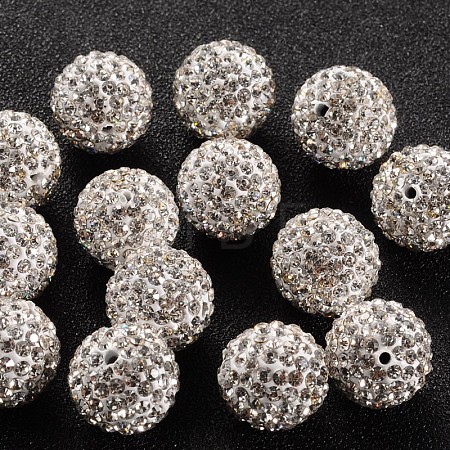 Grade A Rhinestone Pave Disco Ball Beads RB-Q104-12-1