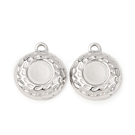 304 Stainless Steel Pendant Cabochon Settings STAS-I358-01P-1