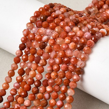 Natural Red Agate Beads Strands G-G343-B02-4mm-1
