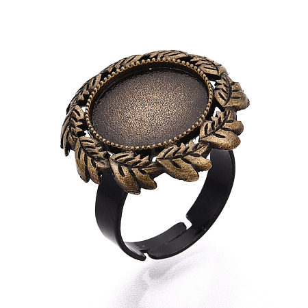 Adjustable Alloy & Iron Bezel Cup Ring Base with Rotatable Tray MAK-T012-01AB-1