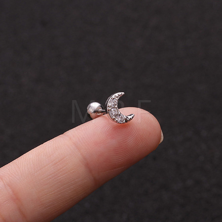 Brass Micro Pave Clear Cubic Zirconia Cartilage Earrings for Women WGD0011-29-1