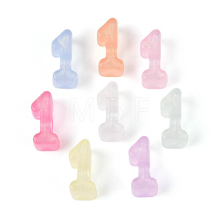 Luminous Frosted Transparent Acrylic Beads TACR-T029-21B-1
