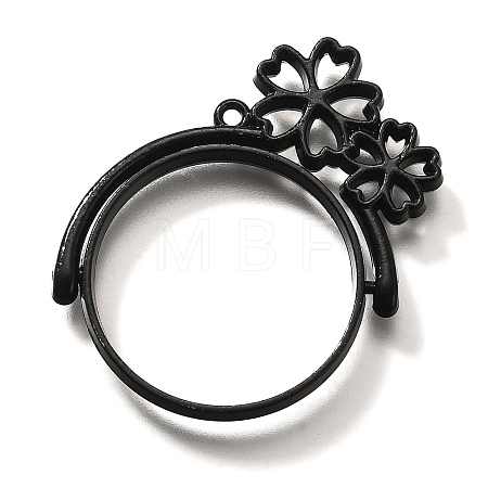 Rotatable Alloy Swivel Open Back Bezel Pendants PALLOY-I223-20EB-1
